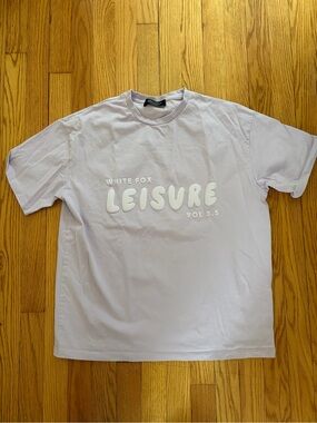 Wildfox Lavender "Leisure" Graphic Short Sleeve Tee